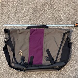 Timbuk2 Gray and Purple Messenger Bag